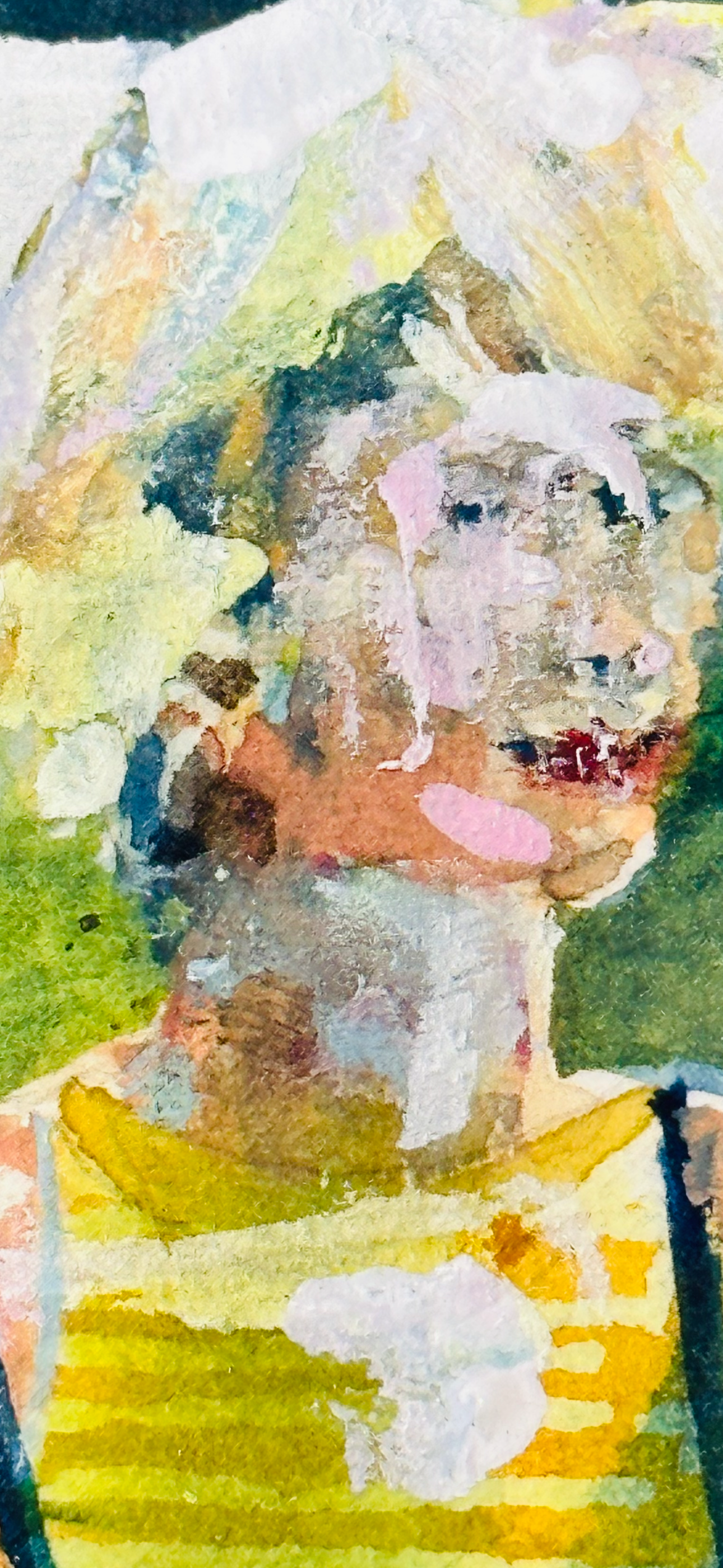 With Daises (Original, Signed and Framed)