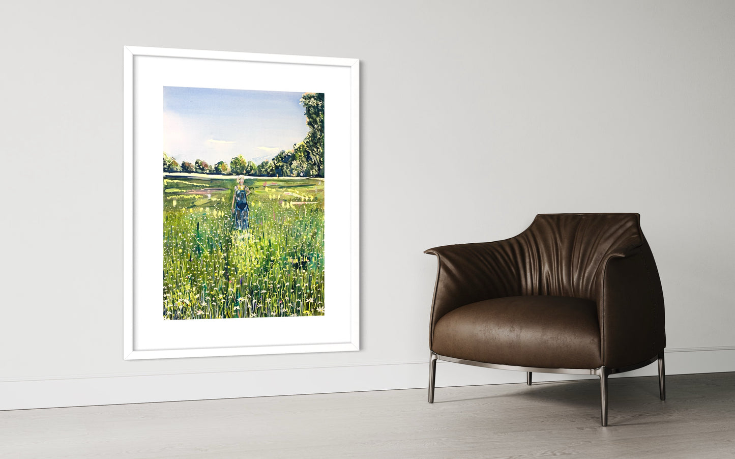 With Daises (Original, Signed and Framed)