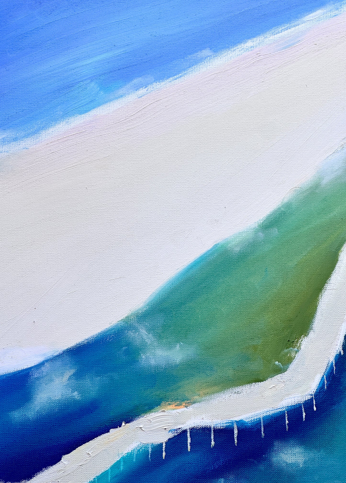 Walkway to the beach bar (Original, Signed and Framed)