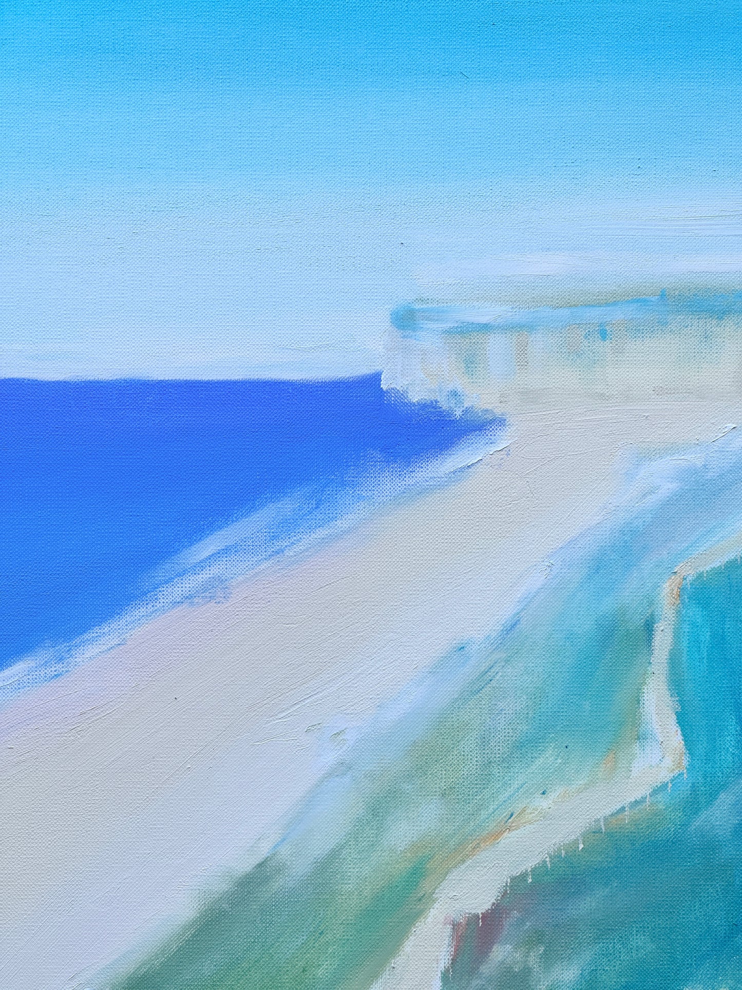 Walkway to the beach bar (Original, Signed and Framed)