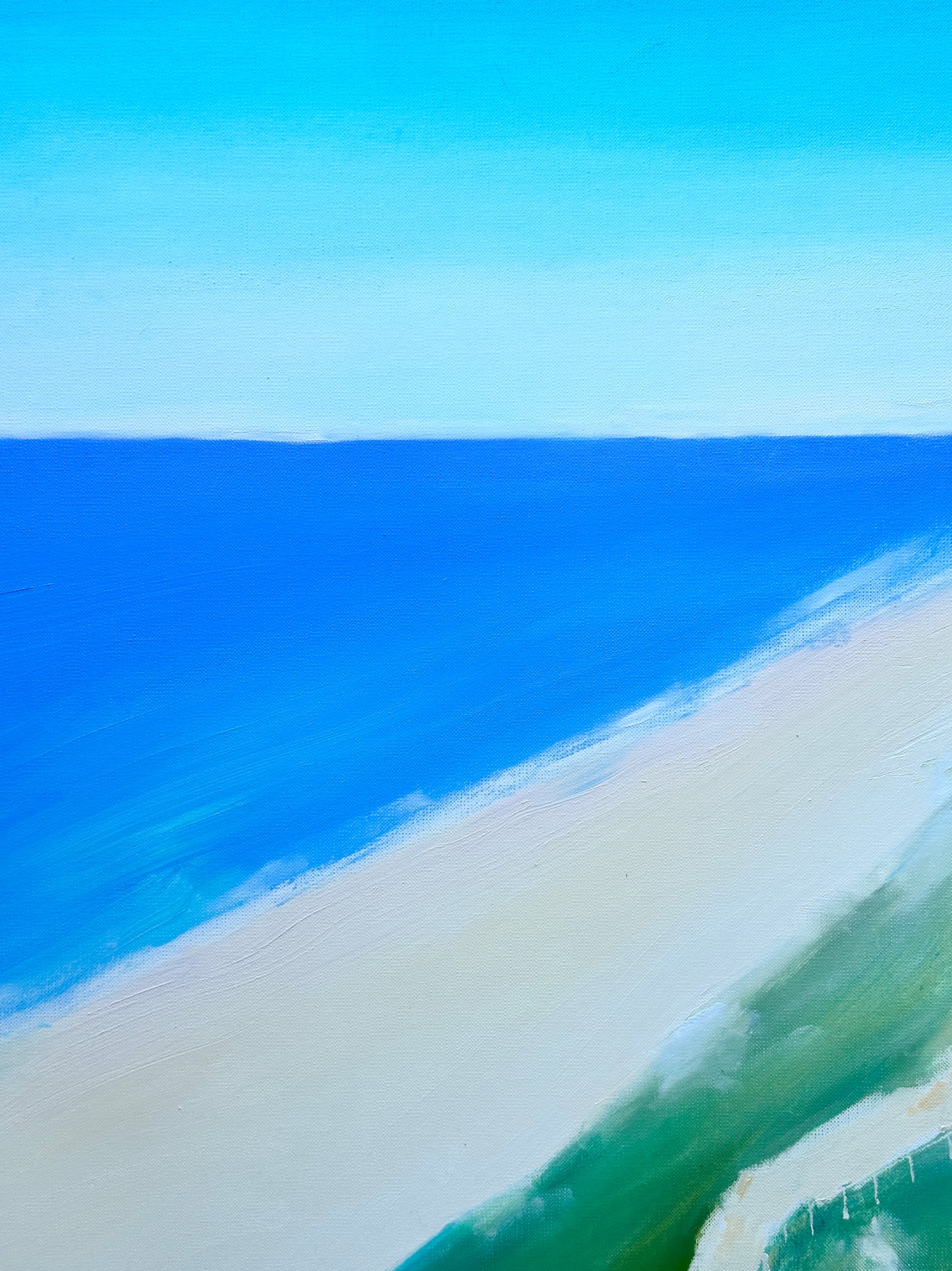 Walkway to the beach bar (Original, Signed and Framed)