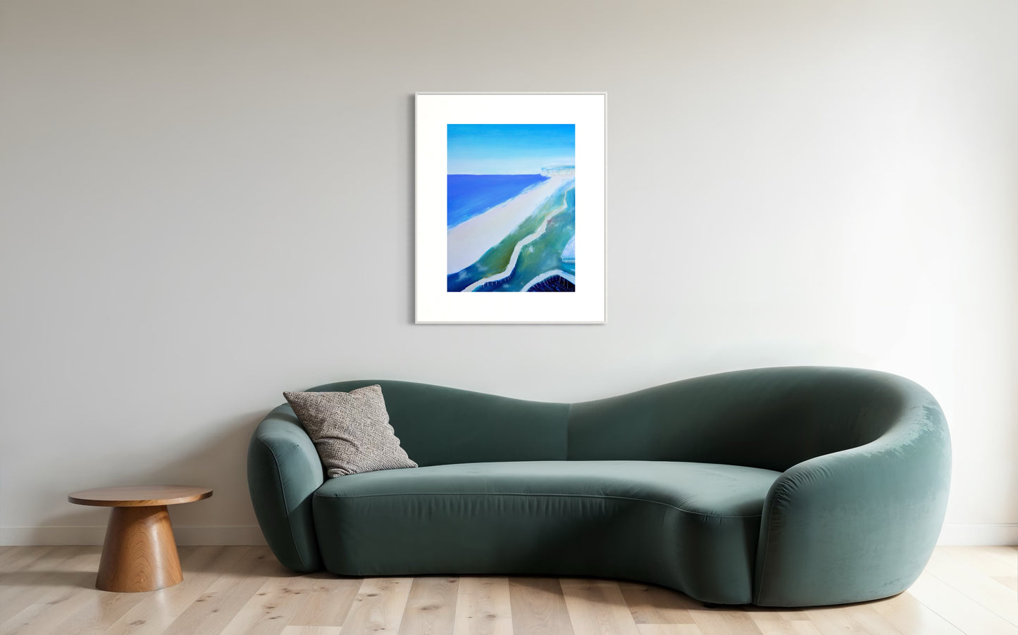 Walkway to the beach bar (Original, Signed and Framed)