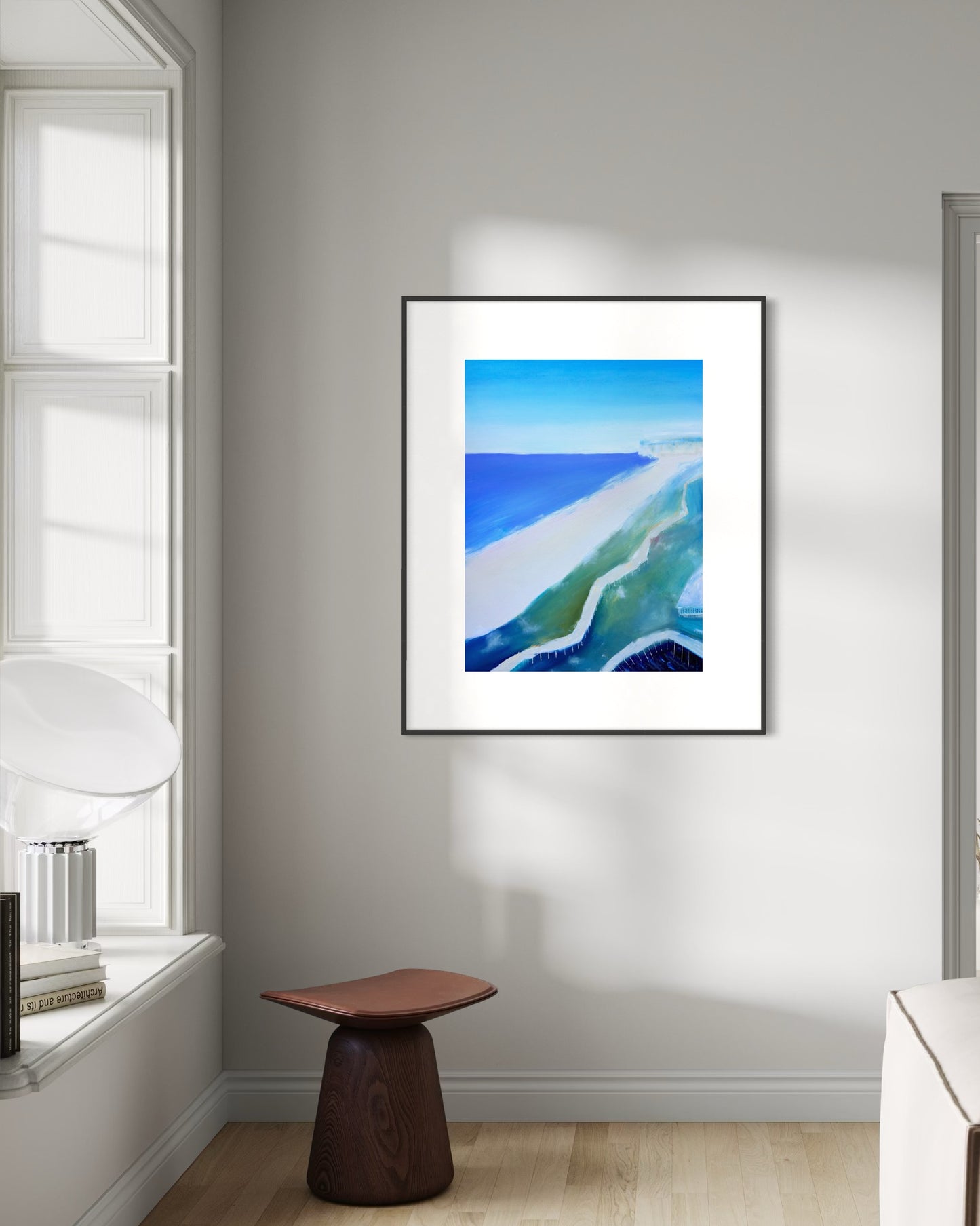 Walkway to the beach bar (Original, Signed and Framed)