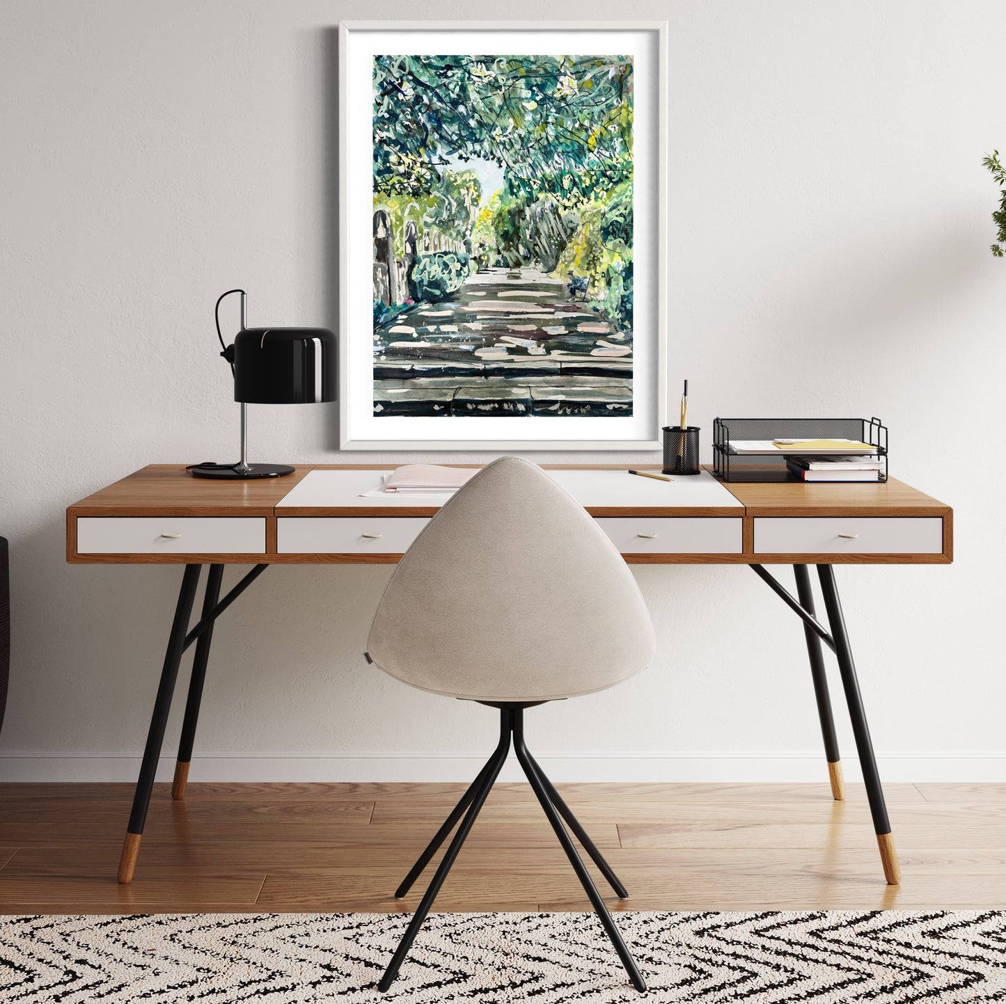 Praying. Not Scrolling (Original, Signed and Framed)