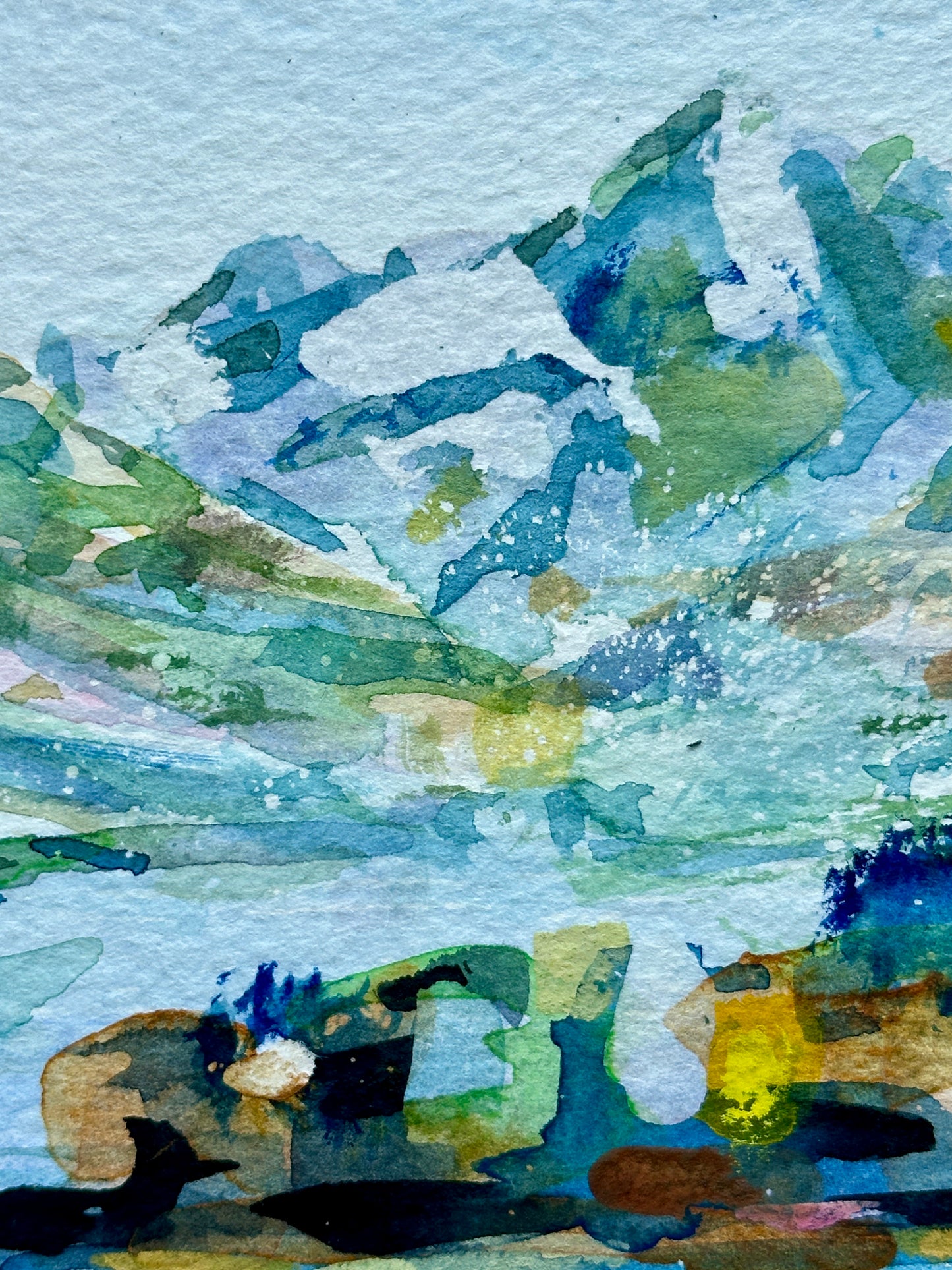 Sun Haze Island (Original, Signed and Framed)