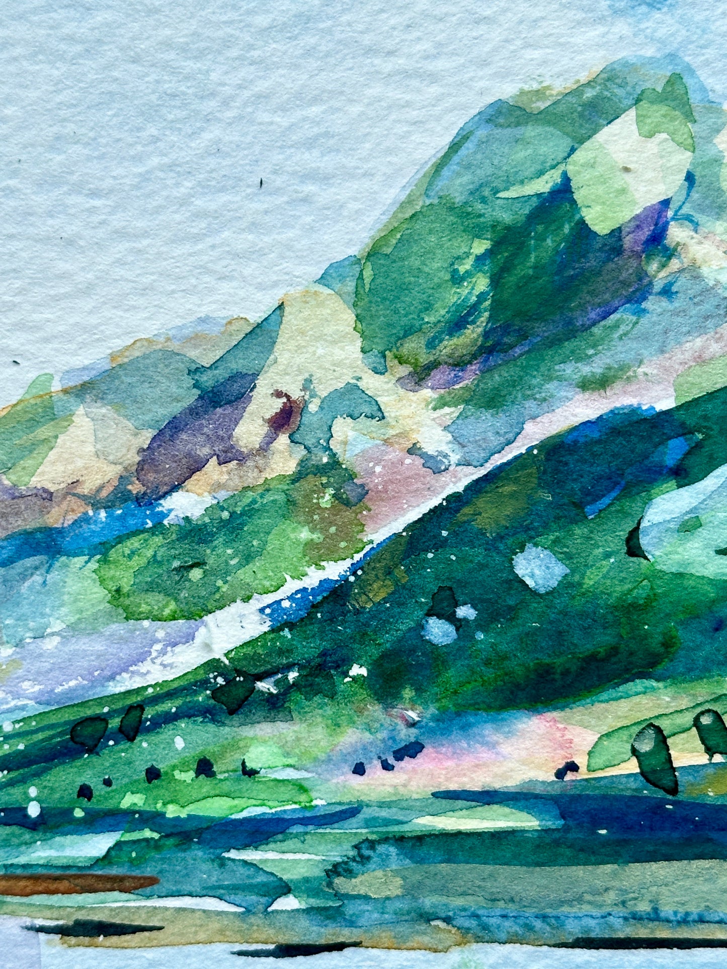 Sun Haze Island (Original, Signed and Framed)