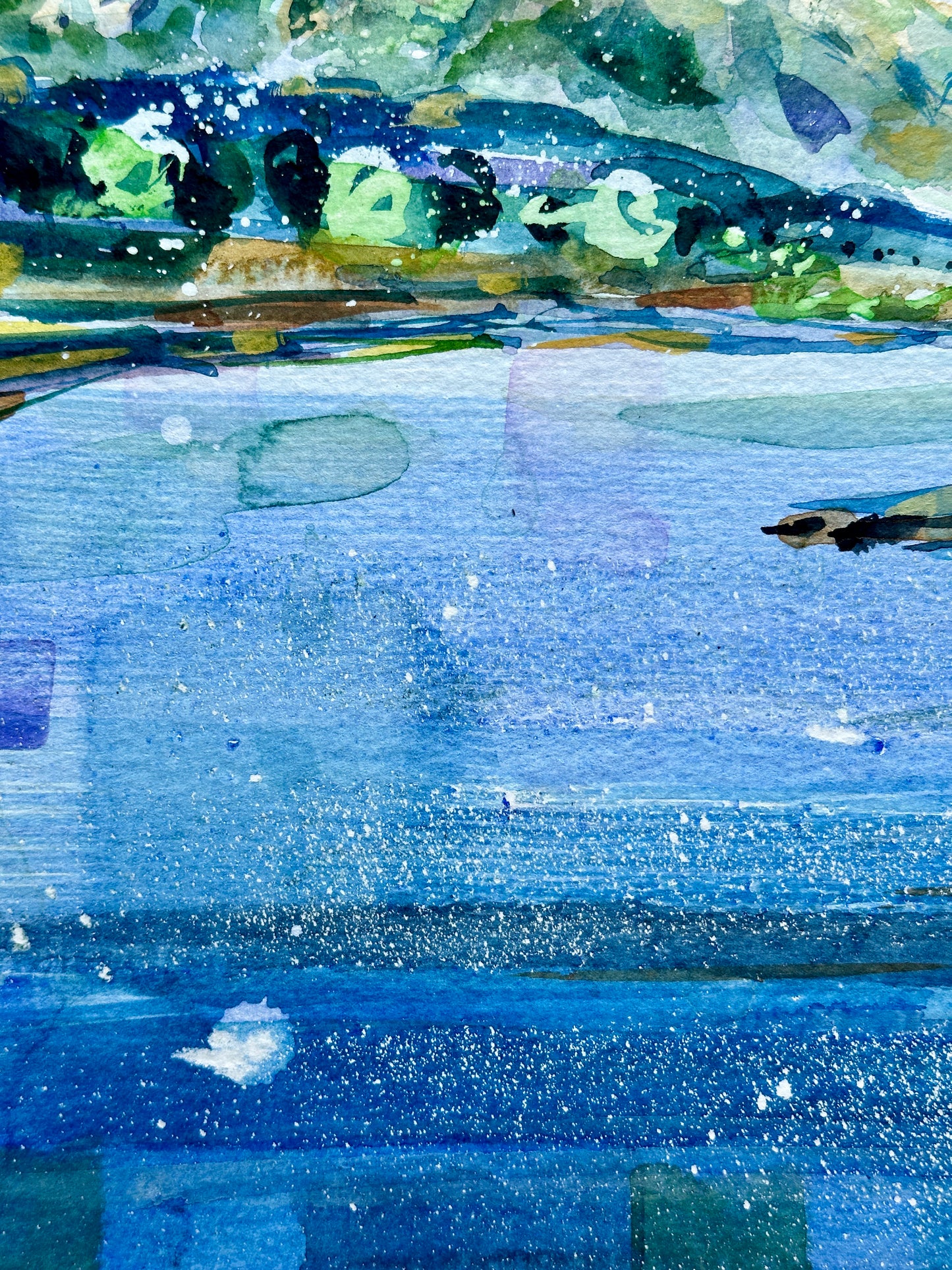 Sun Haze Island (Original, Signed and Framed)