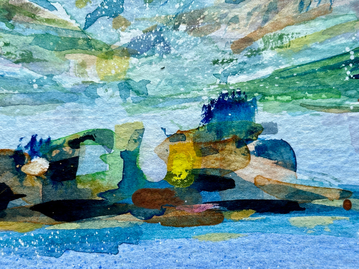Sun Haze Island (Original, Signed and Framed)