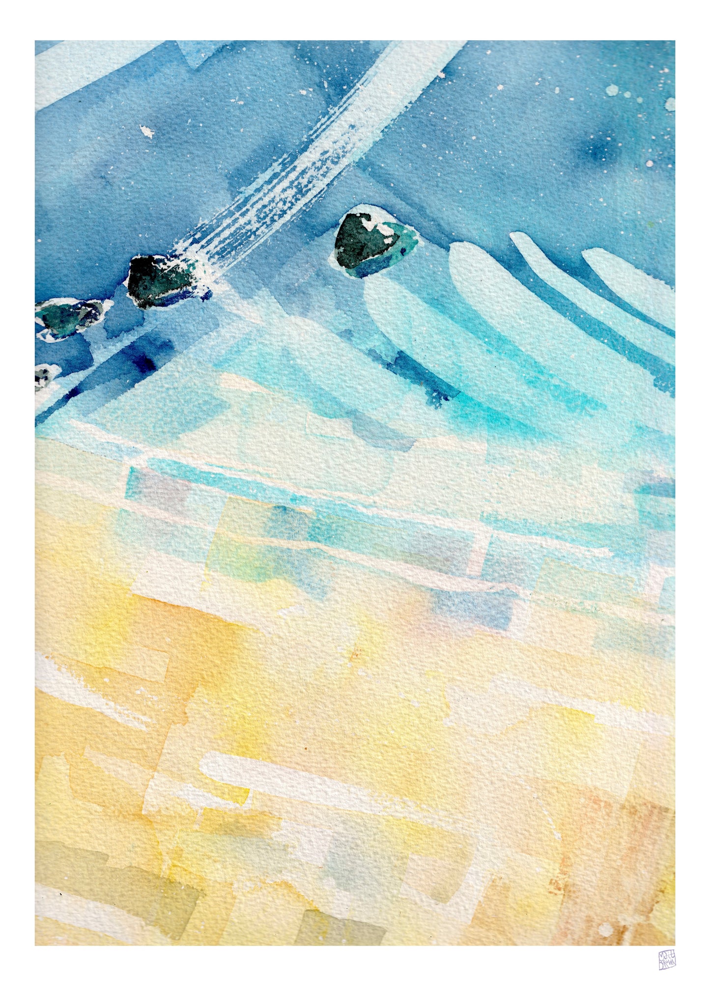 Limited Edition Print - Lets go swimming