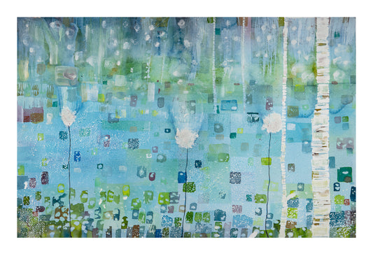 Dandelions and The Birches (Original, Signed and Framed)