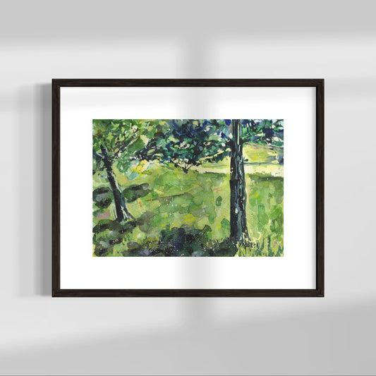 Two Trees in the Evening Sun - Original