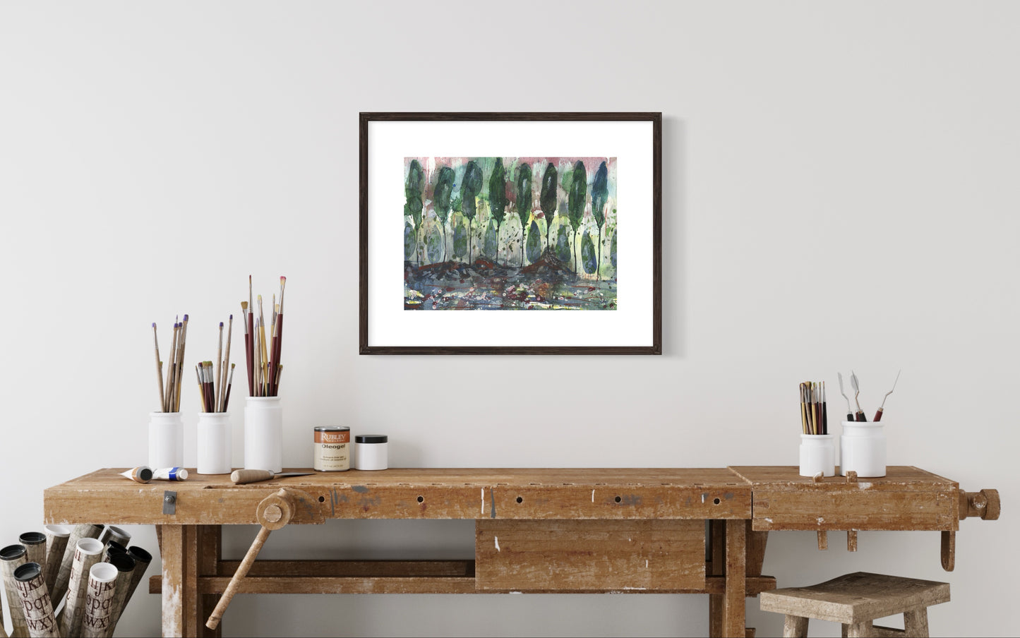 Autumn Poplars - Original Painting