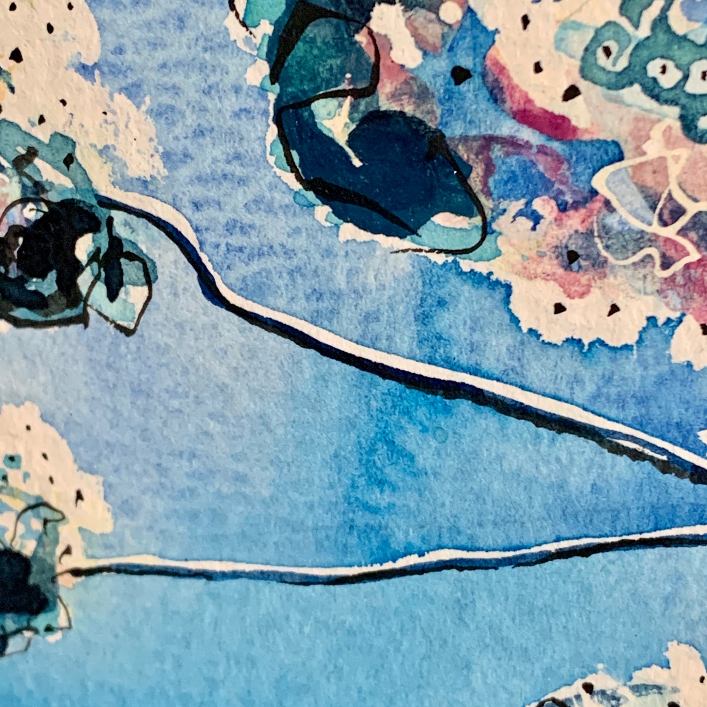 Apple Blossom Sky (Original, Signed and Framed)