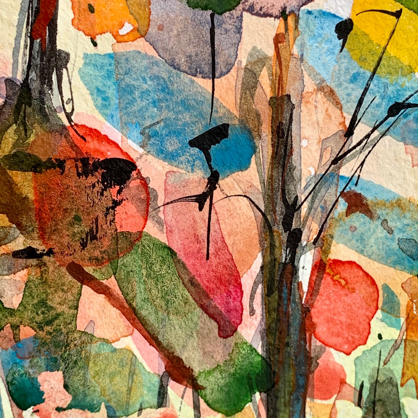 Expressive use of Windsor and Newton watercolour and schmincke watercolors