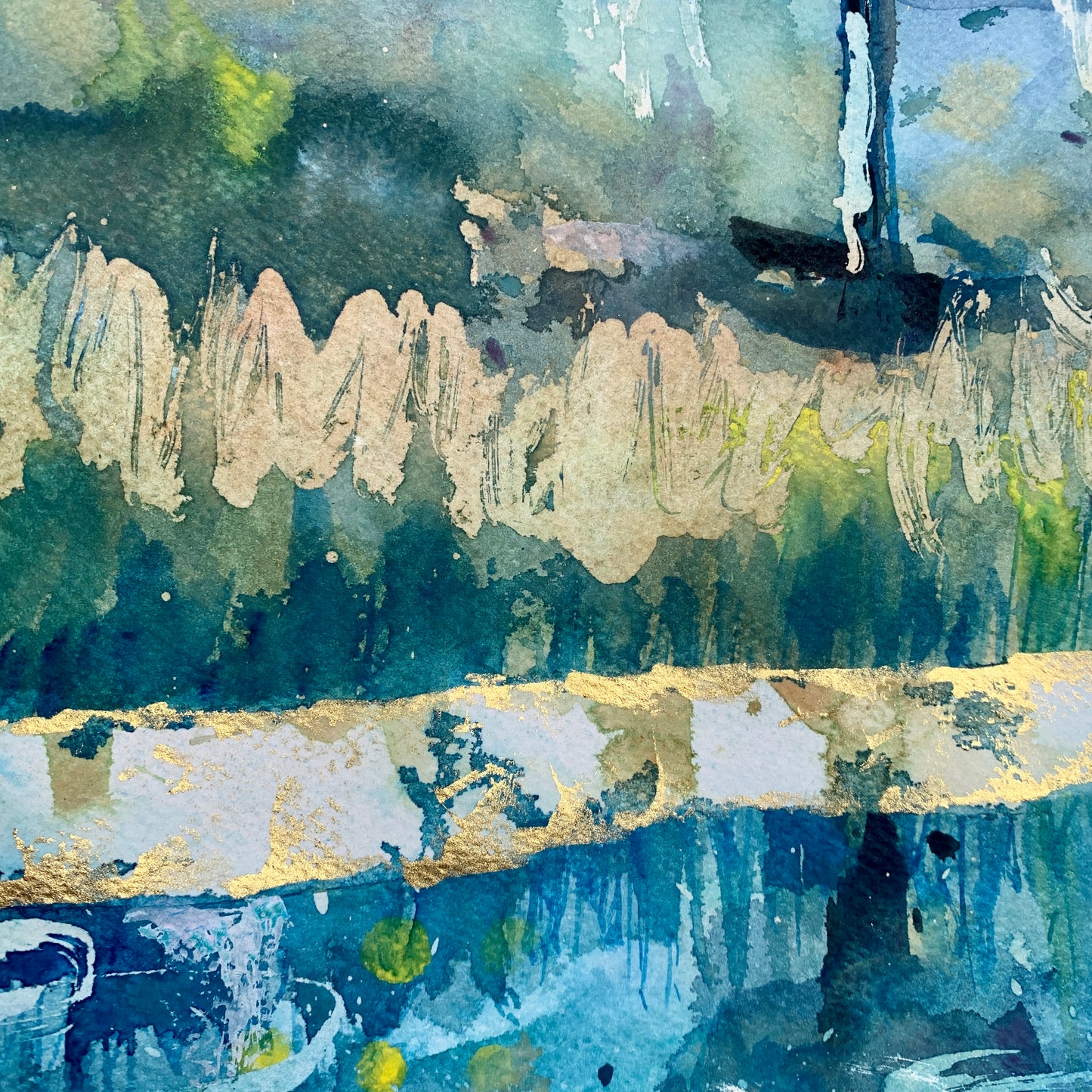Water, Trees and Mist on the way Home (Original, Signed and Framed)