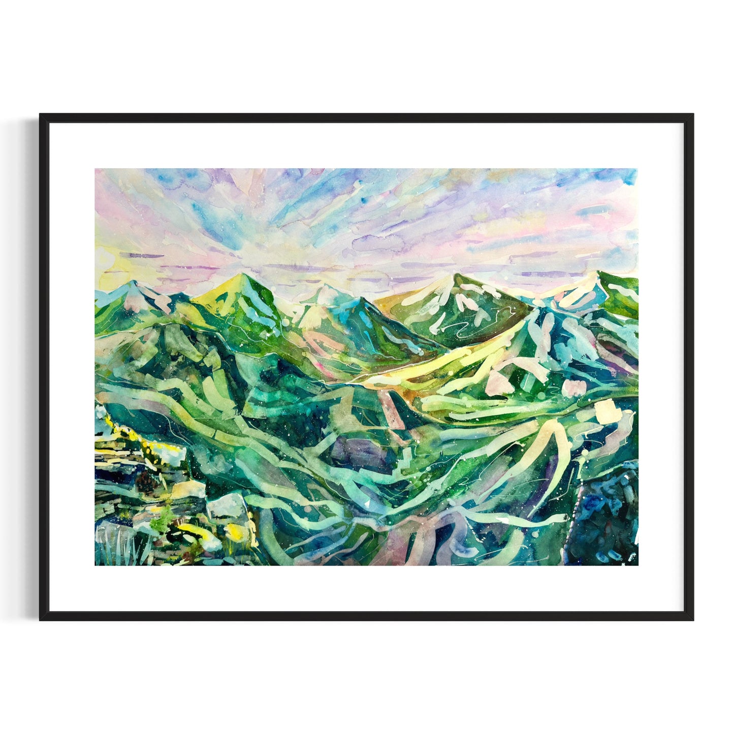 Through the valley before sunset (Original, Signed and Framed)
