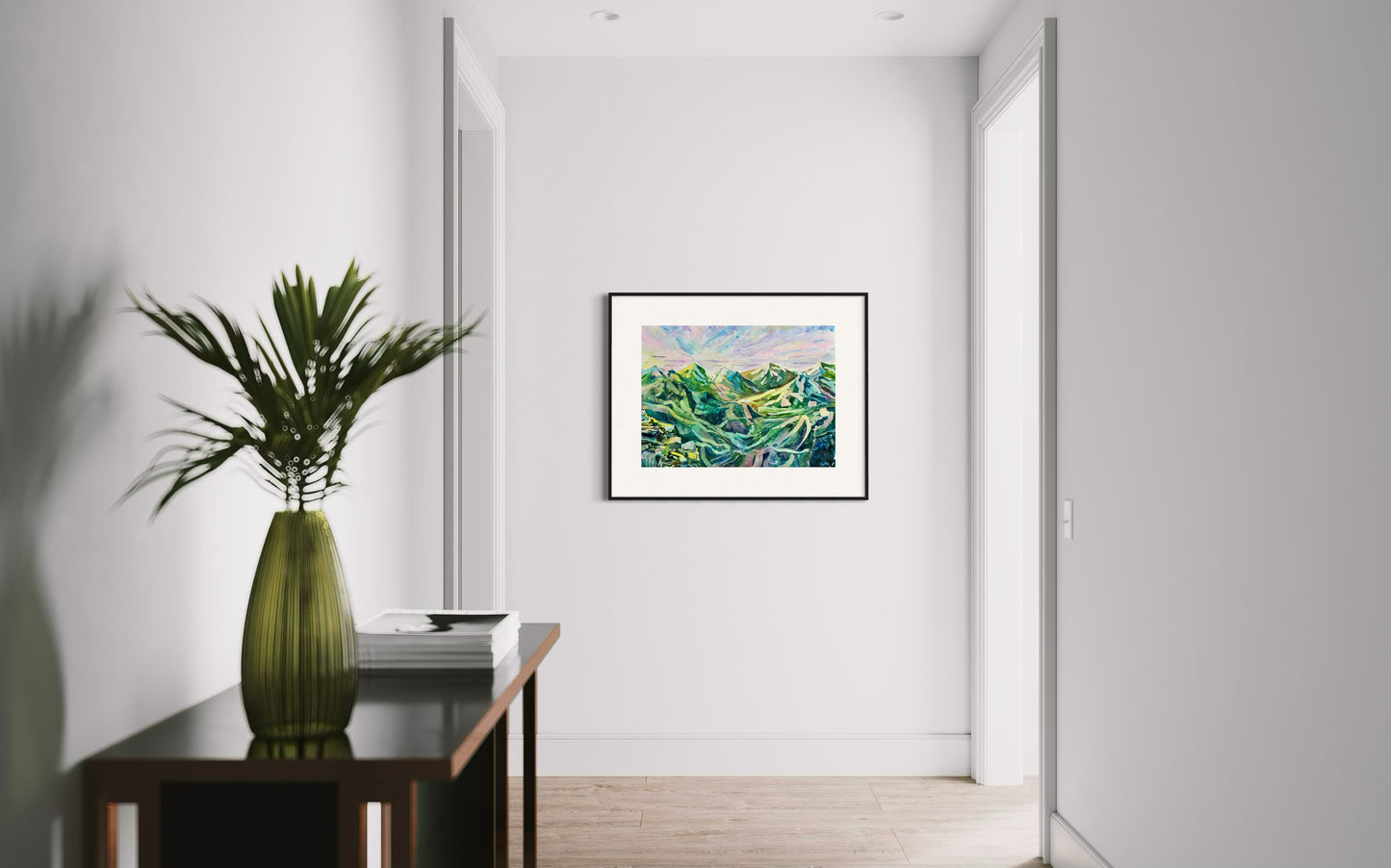 Through the valley before sunset (Original, Signed and Framed)