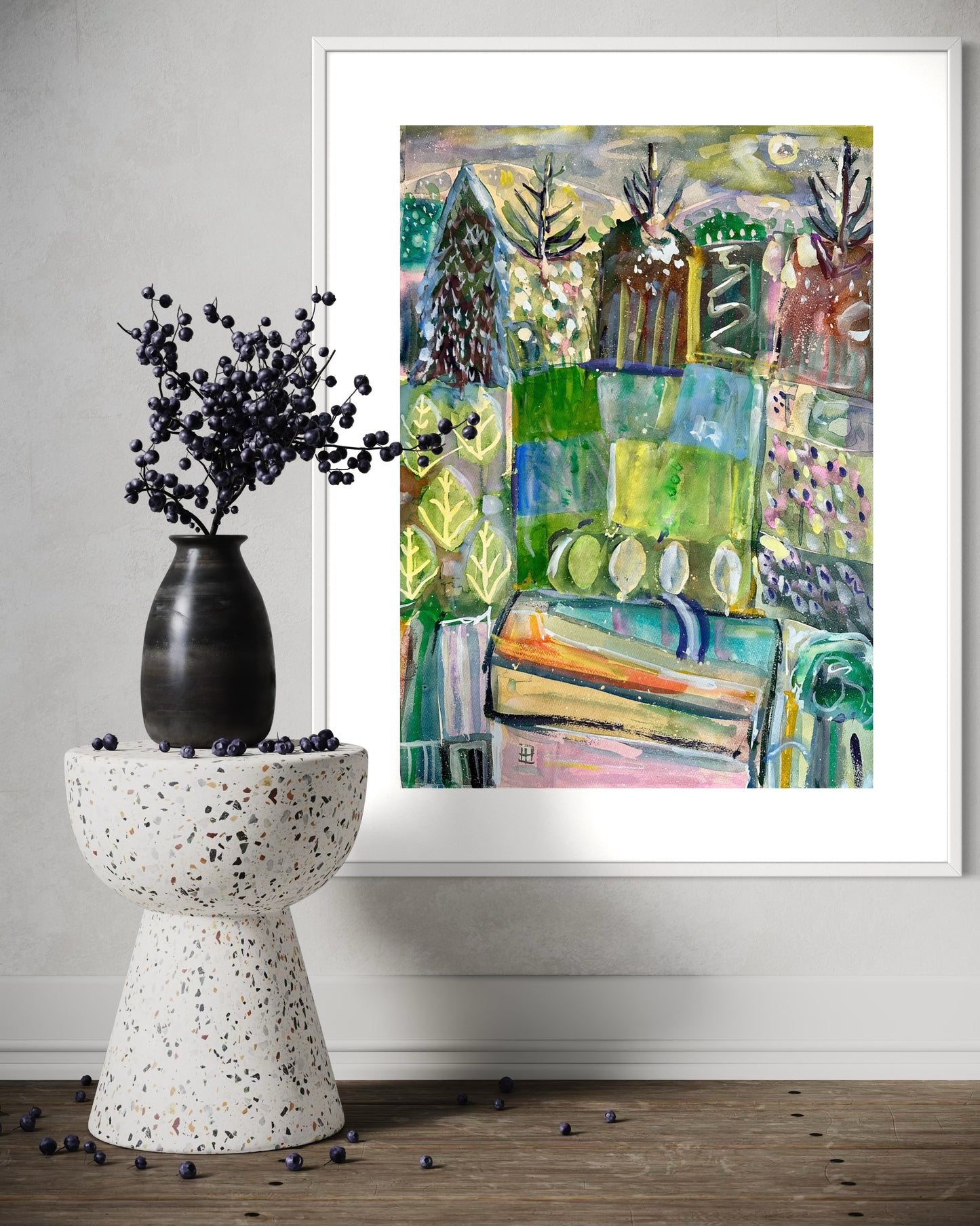 Midnight Garden (Original, Signed and Framed)