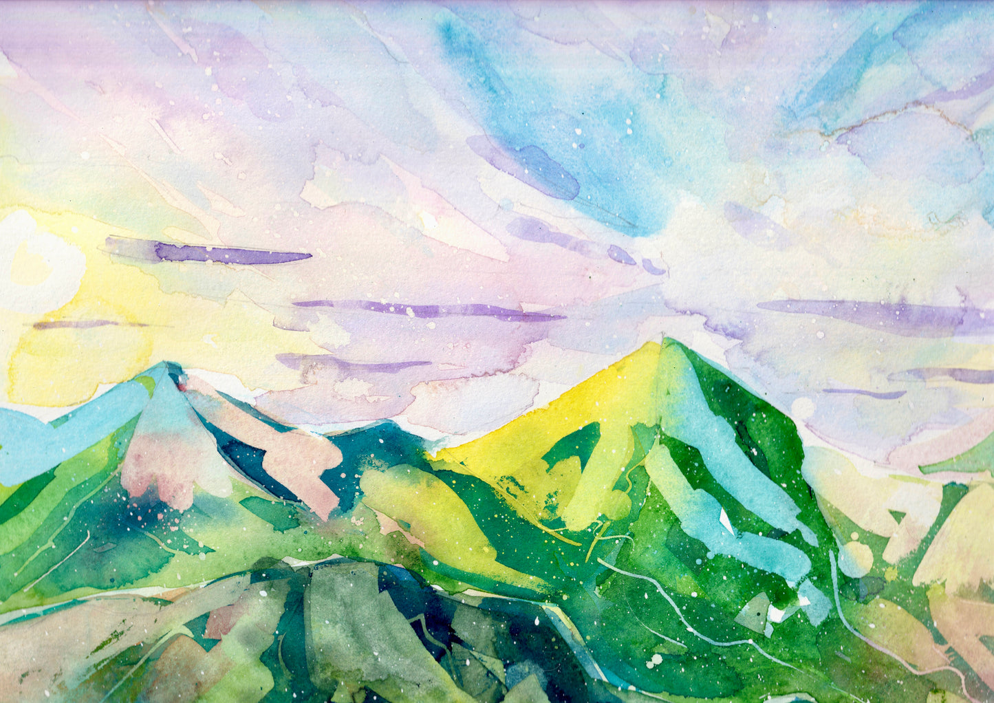 Through the valley before sunset (Original, Signed and Framed)
