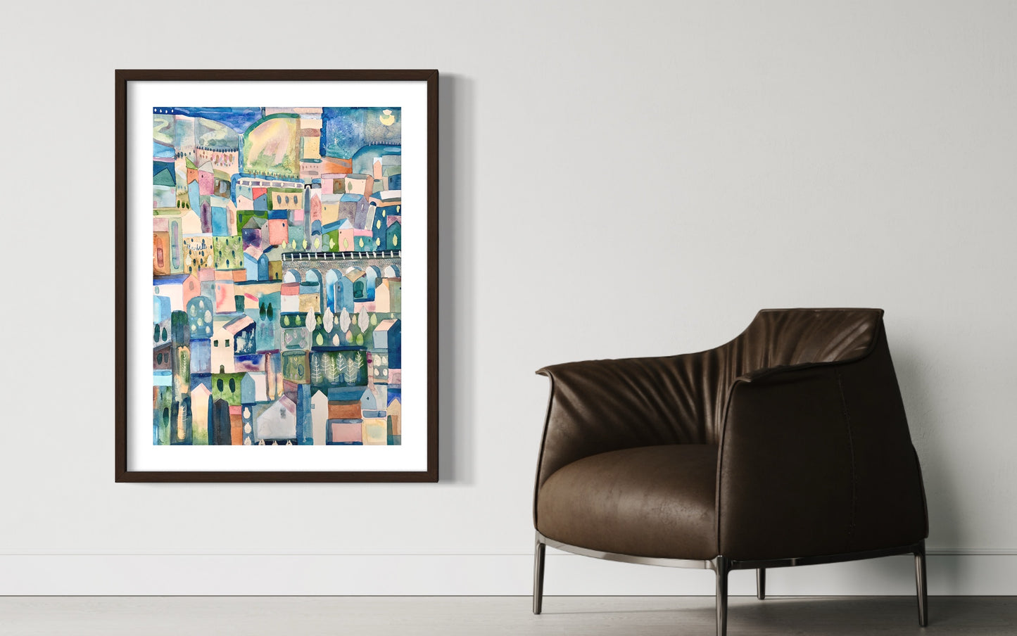 A Happy Town (Original, Signed and Framed)