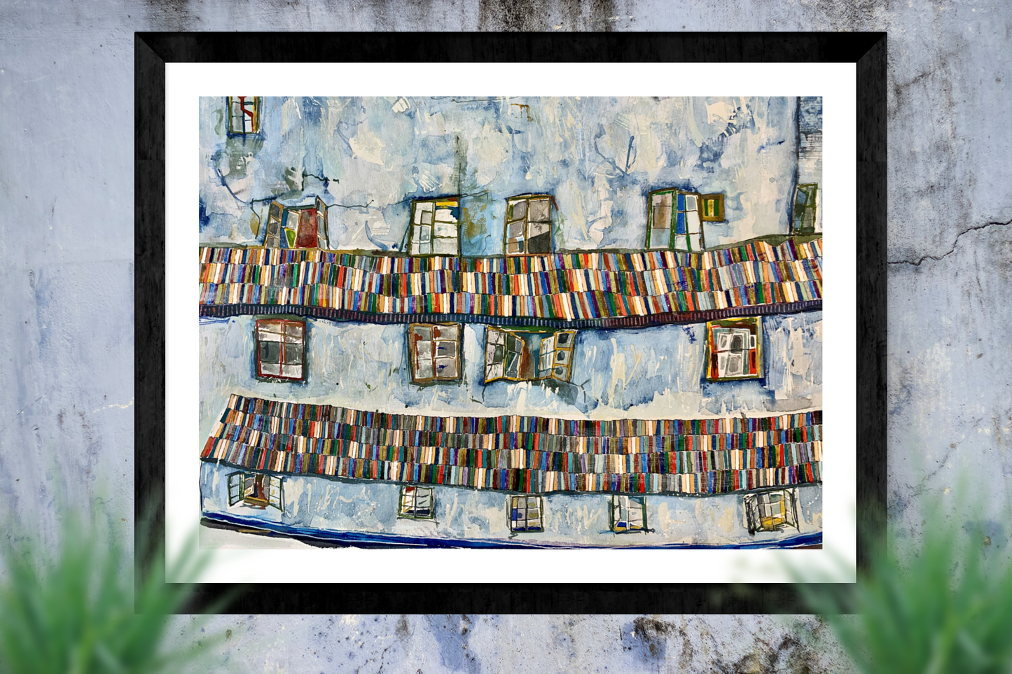 The Old Town Windows (Original, Signed and Framed)