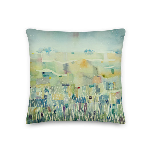 Poppy in Barley Cushion (45cm x 45cm)