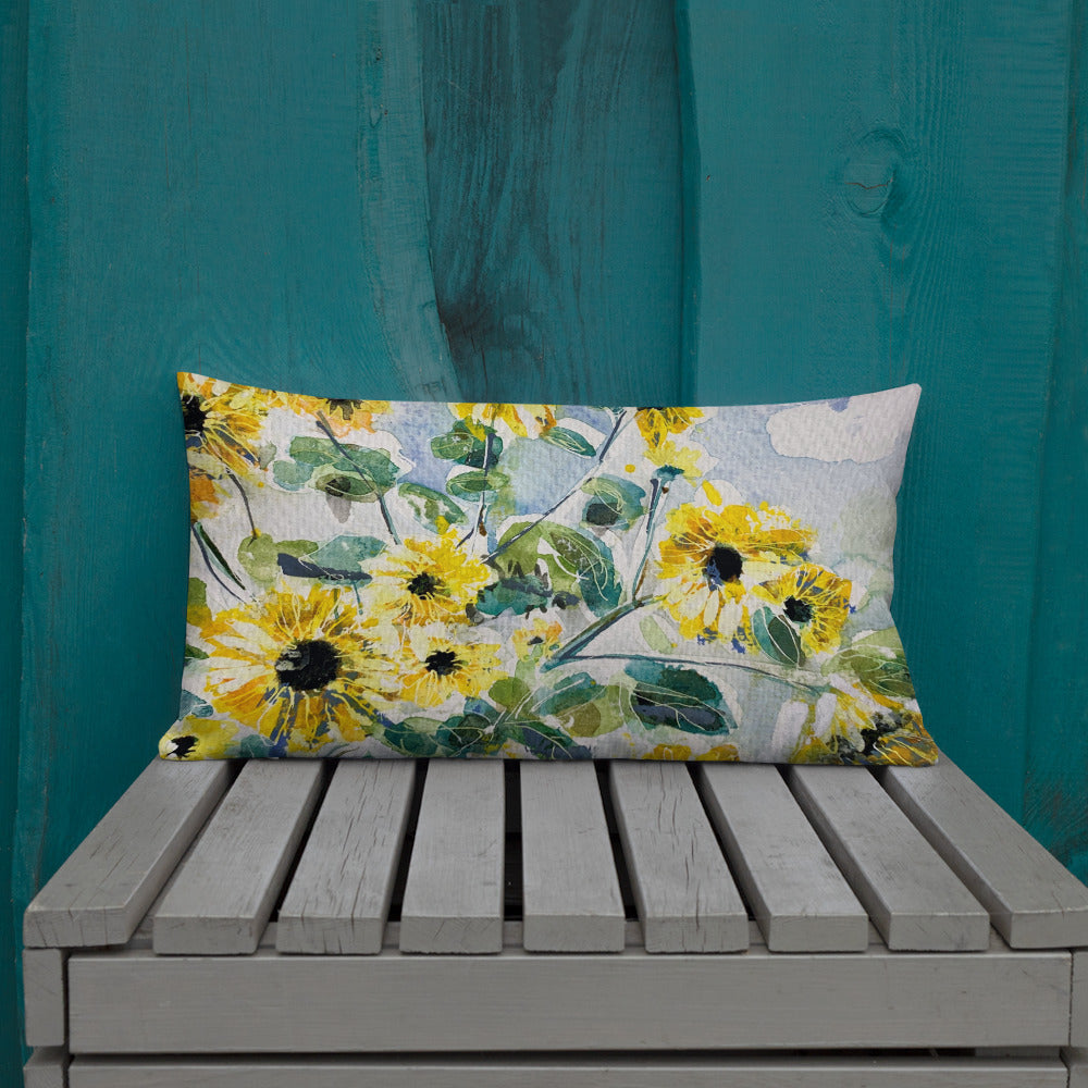 Premium Pillow - Sunflowers