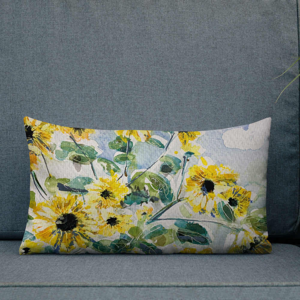 Premium Pillow - Sunflowers