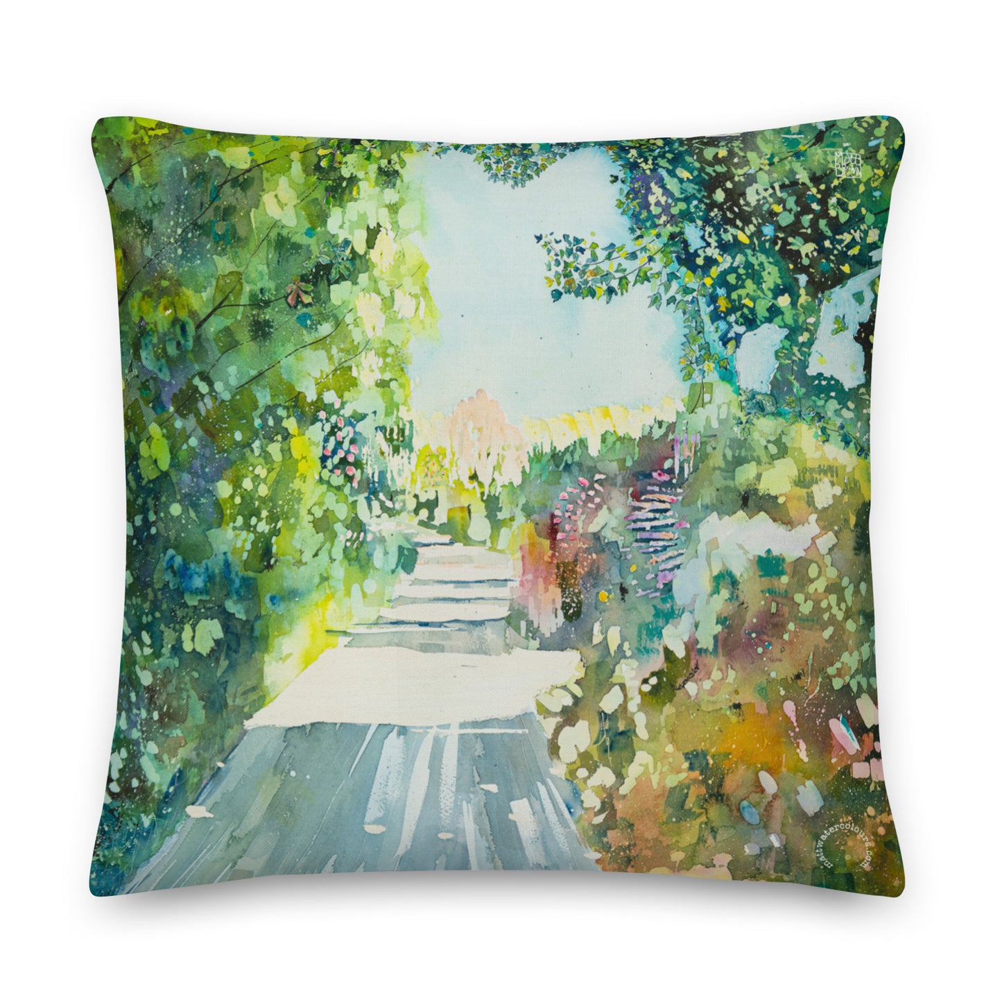 Large Luxury Art Print Cushion - Summer Lane (56cm x 56cm)