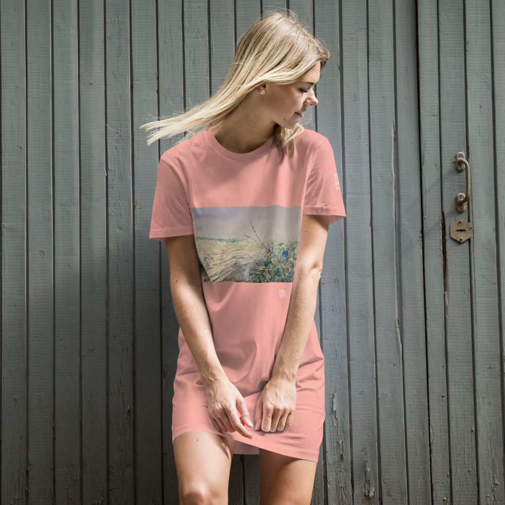 Organic Cotton T-shirt Dress - Day at the Beach