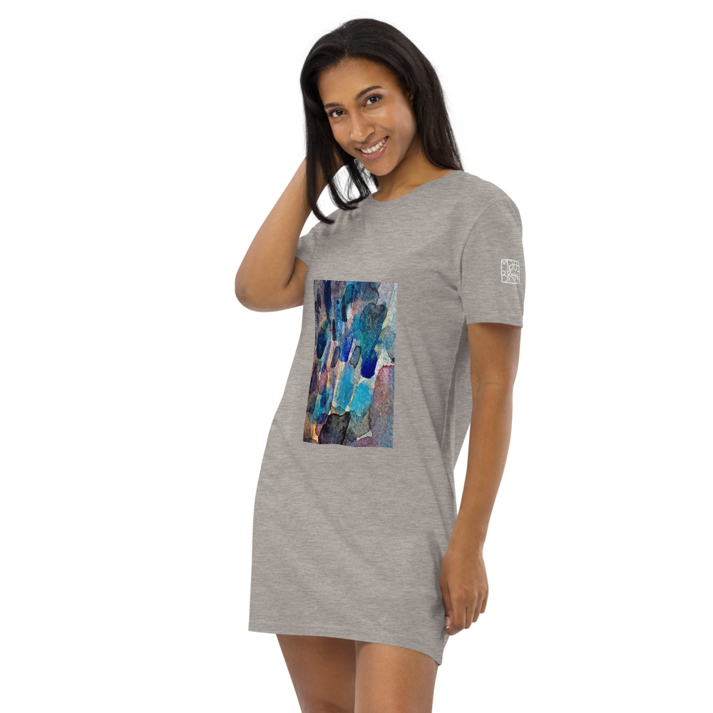 Organic Cotton T-shirt Dress - Be Blue