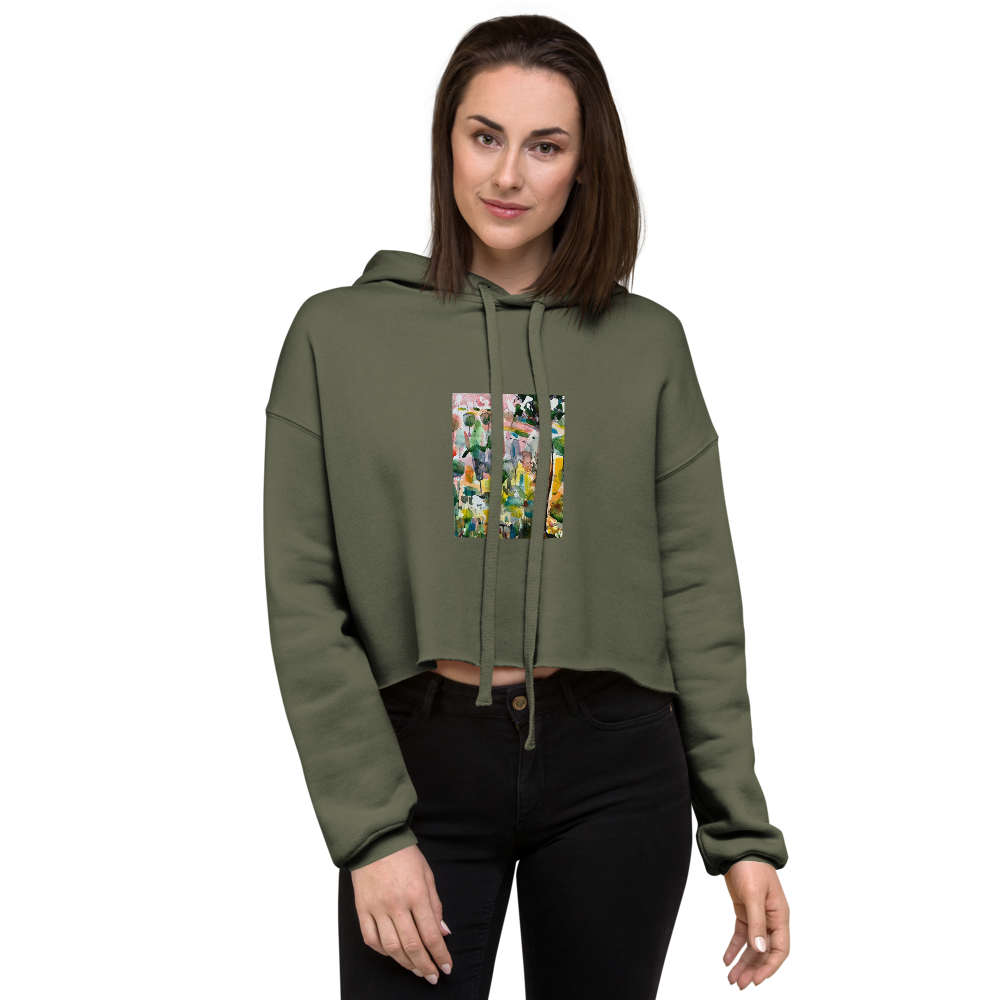 Crop Hoodie - Mediterranean