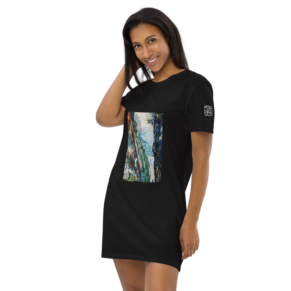 Organic Cotton T-shirt Dress - Waterfall