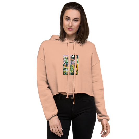 Crop Hoodie - Mediterranean