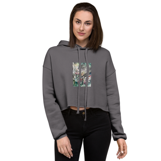 Crop Hoodie - Flowers