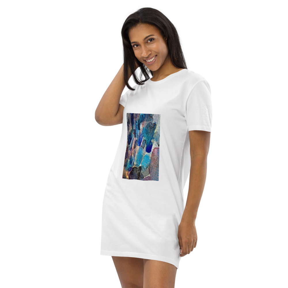 Organic Cotton T-shirt Dress - Be Blue