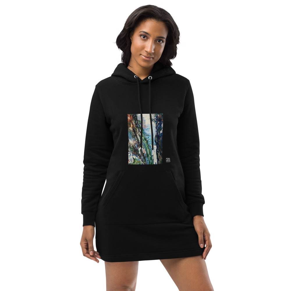 Organic Cotton Hoodie Dress - Waterfall