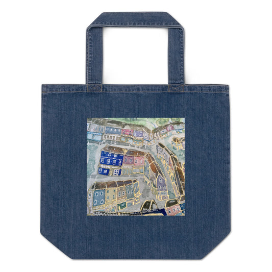 Organic Denim Tote Bag - The Lanes