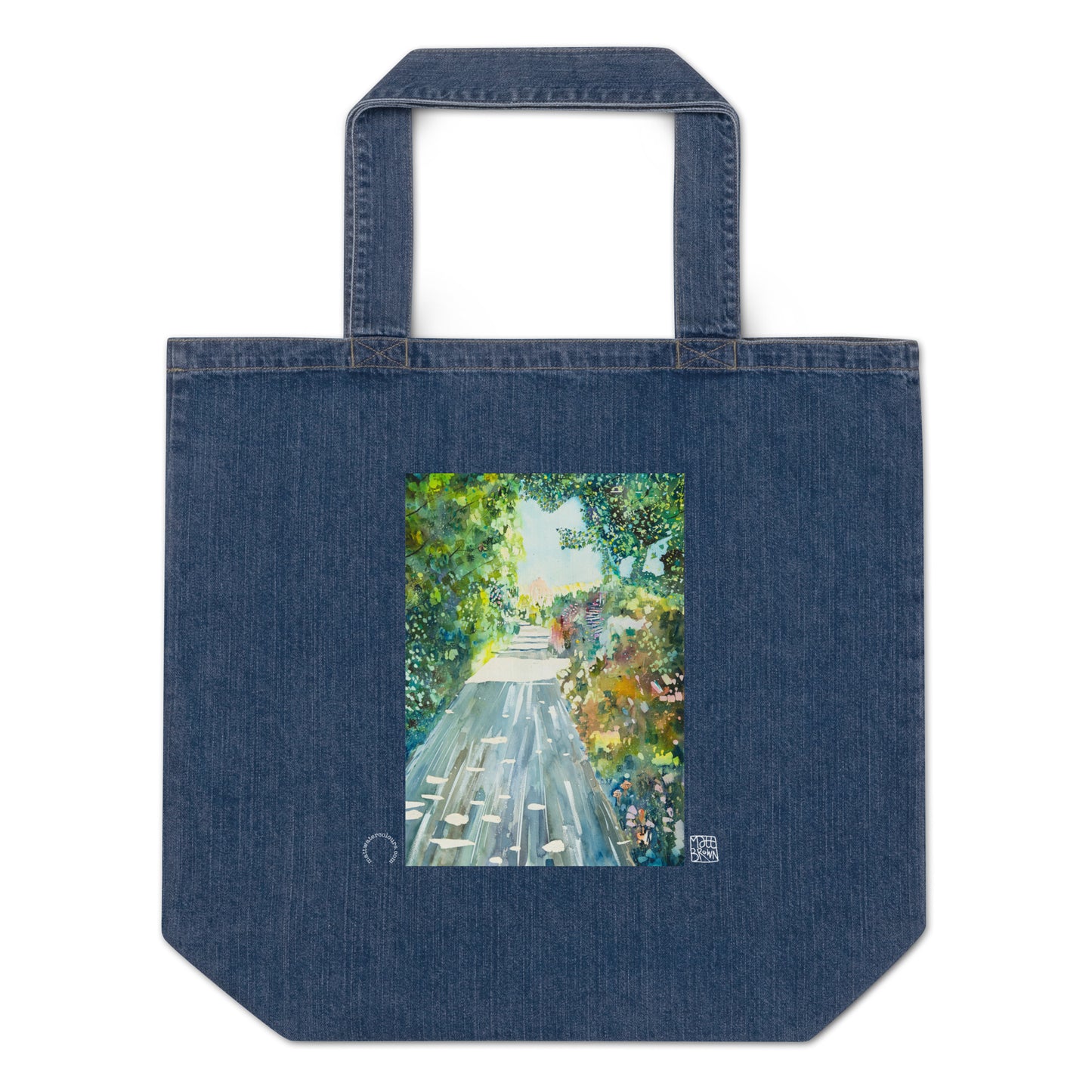 Organic denim tote bag - Summer Lane