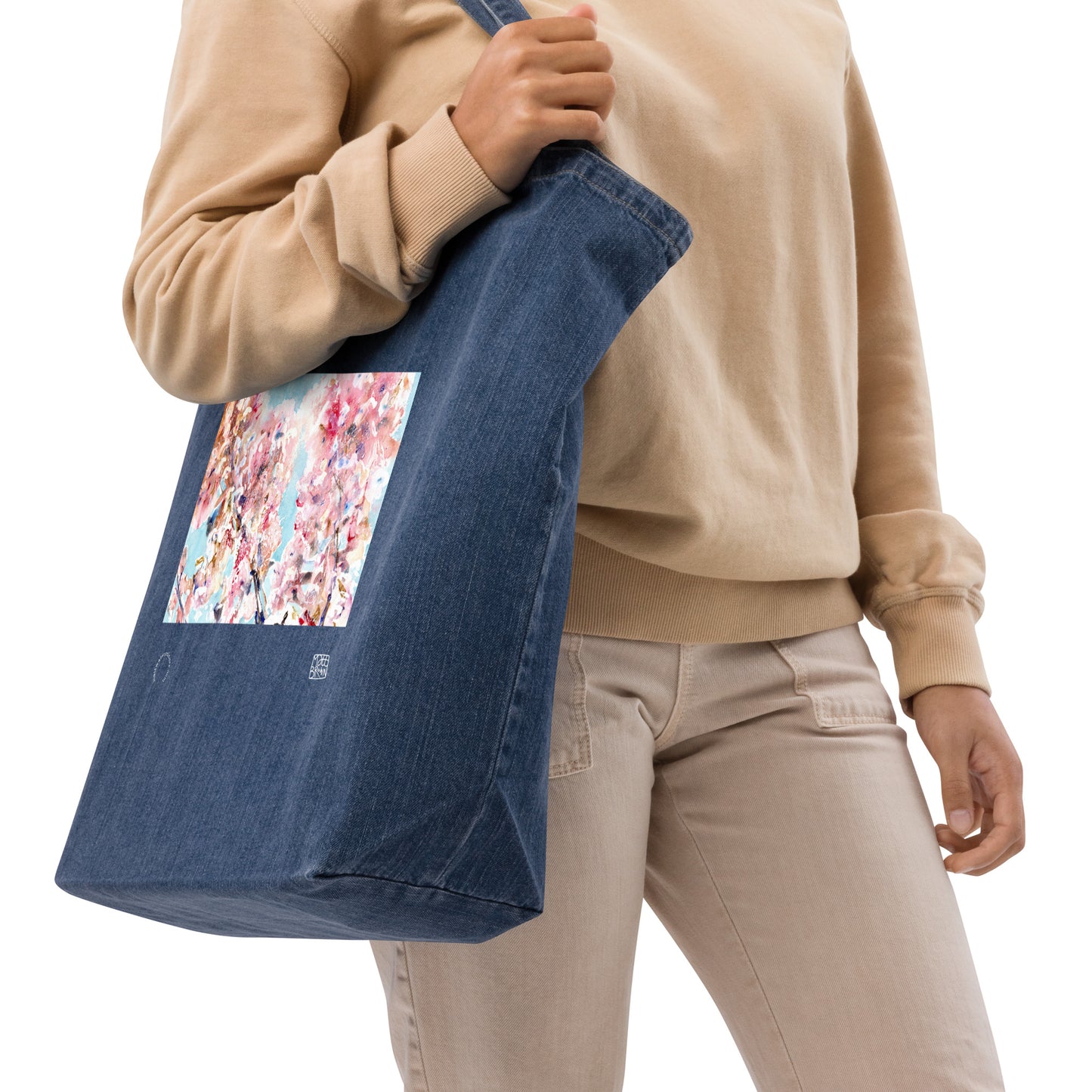 Organic denim tote bag - The Delicate