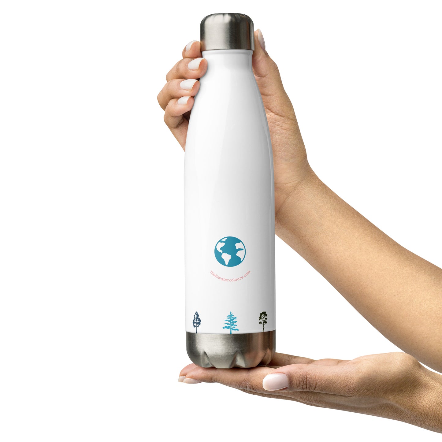 Stainless Steel Water Bottle - Trees