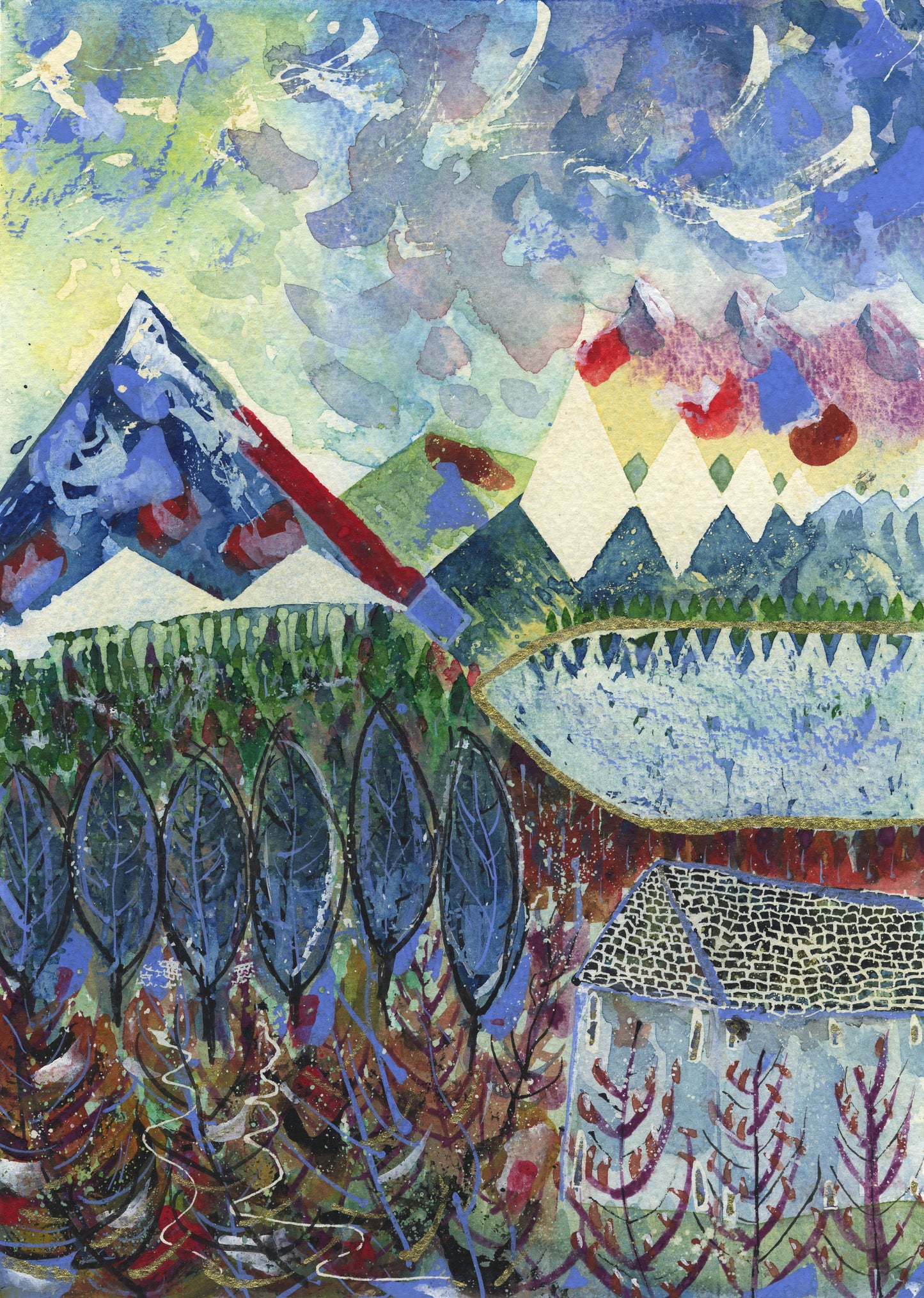 SALE - Under Mountains - Original Painting