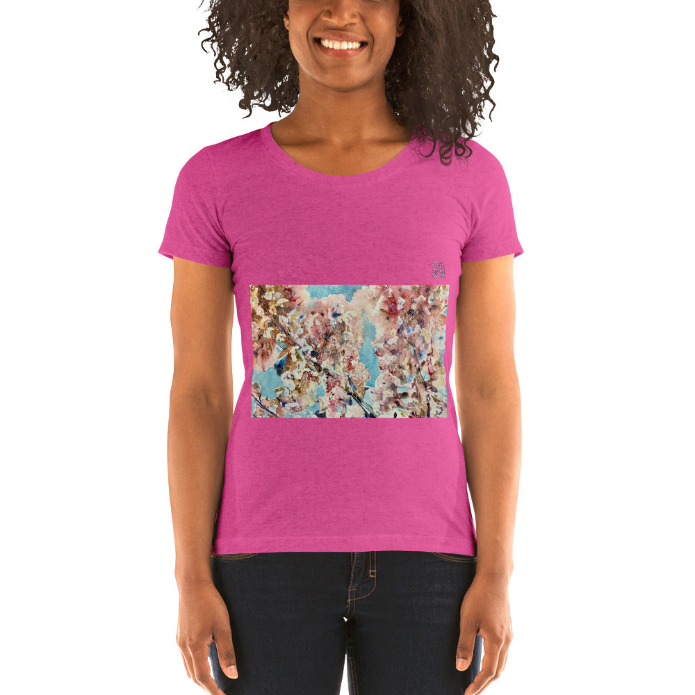 Woman's Fitted T-Shirt - Cherry Blossom