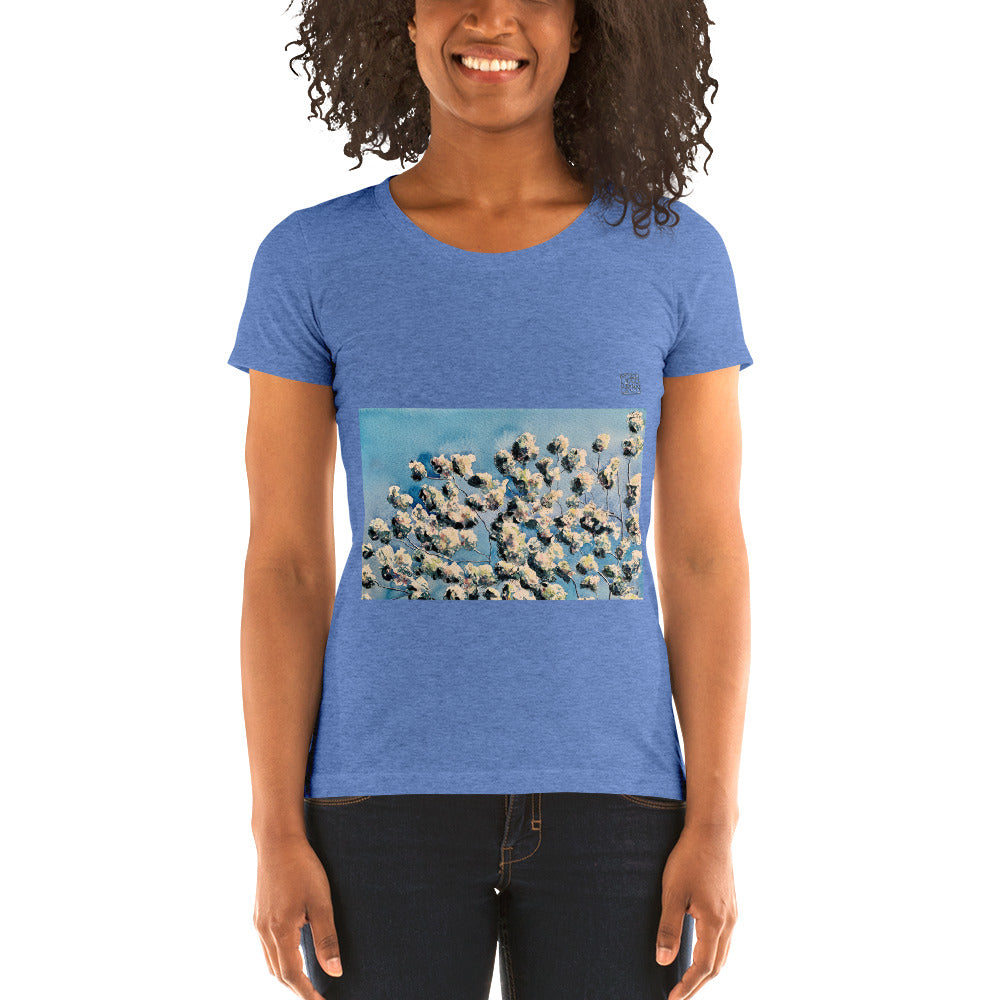 Fitted Woman's T-Shirt - Apple Blossom