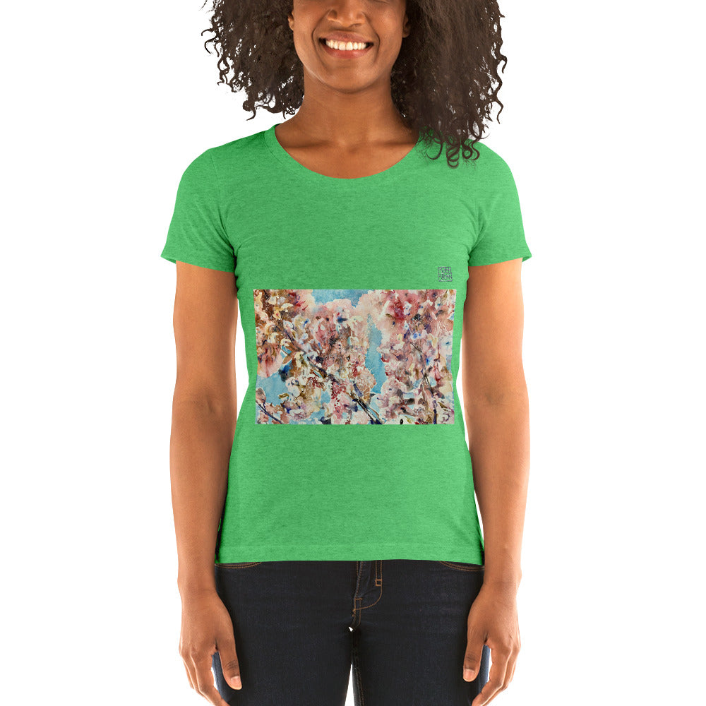 Woman's Fitted T-Shirt - Cherry Blossom