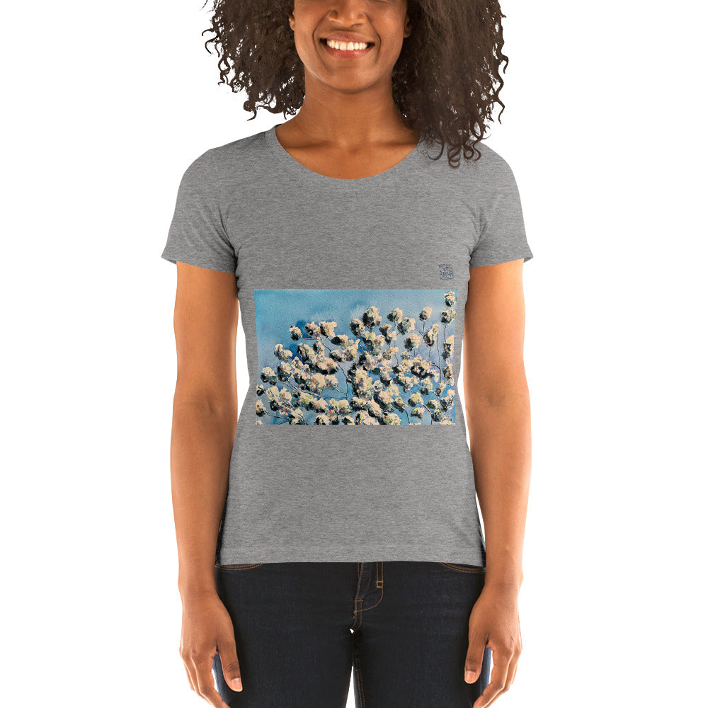 Fitted Woman's T-Shirt - Apple Blossom