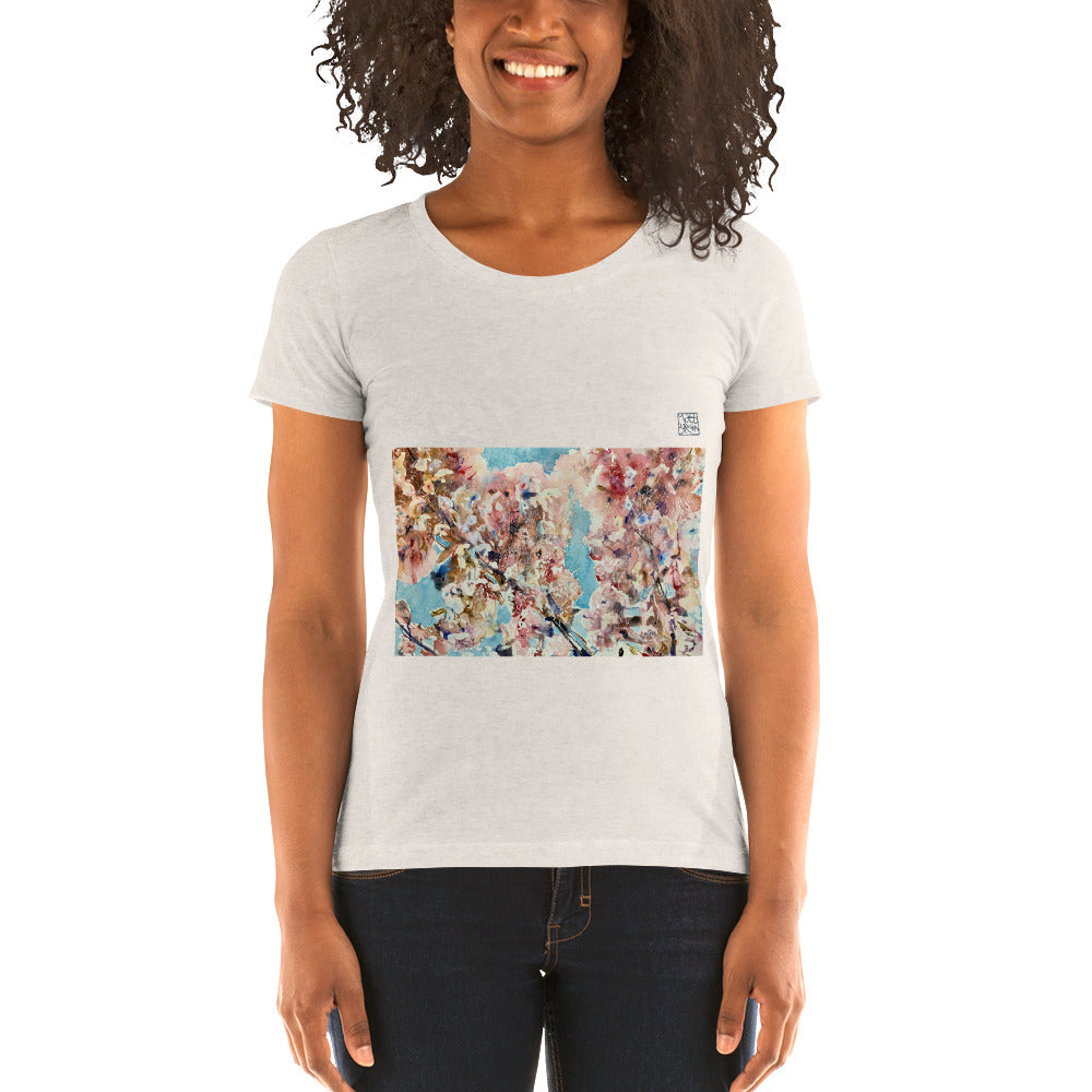 Woman's Fitted T-Shirt - Cherry Blossom