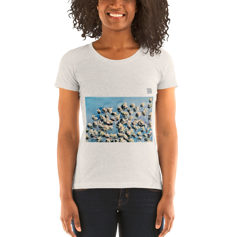 Fitted Woman's T-Shirt - Apple Blossom