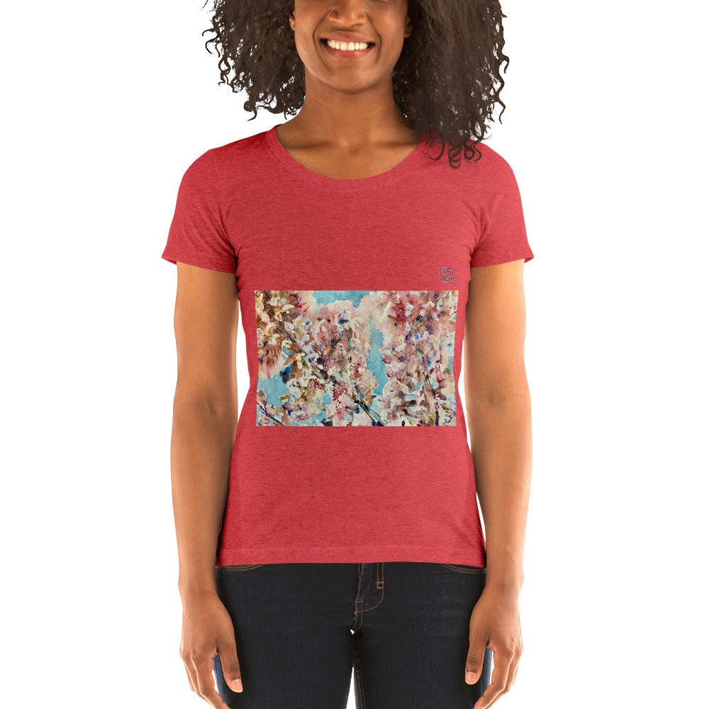 Woman's Fitted T-Shirt - Cherry Blossom