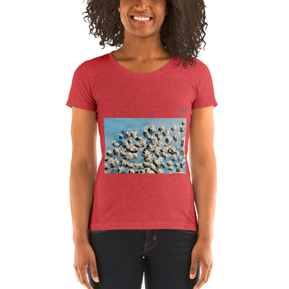 Fitted Woman's T-Shirt - Apple Blossom